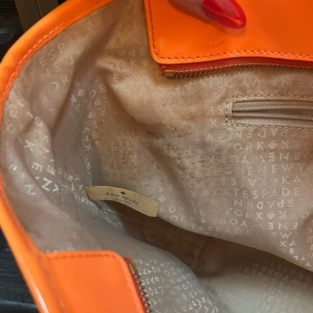 Kate Spade New York Patent Leather Tote - orange
